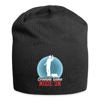 Cornhole Player Blind Hole Bean Bag cadeau - Bonnet en jersey - noir - Devant