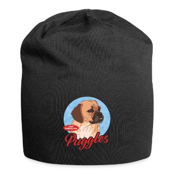 Puggle chien chien propriétaire chien propriétaire cadeau - Bonnet en jersey - noir - Devant