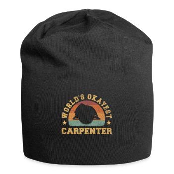 Retro World's Okayest Carpenter - Jersey Beanie - black - Front