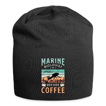 Marine Biologist Before Ocean Life Coffee Lover - Jersey Beanie - black - Front