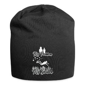 Biologiste marin Mon problème Mon pictogramme Maman Papa - Bonnet en jersey - noir - Devant