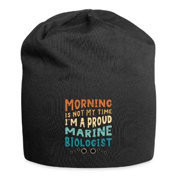 Marine Biologist Morning Is Not My Time Ecologist - Jersey Beanie - black - Front