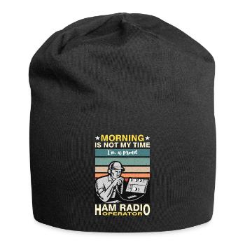 Ham Radio Operator Morning Is Not My Time Operator - Jersey-Beanie - Schwarz - Vorne