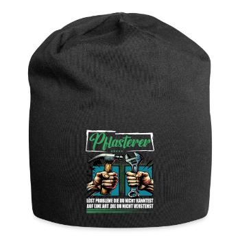 Pflasterer Beruf mit lustigen Spruch - Jersey-Beanie - Schwarz - Vorne