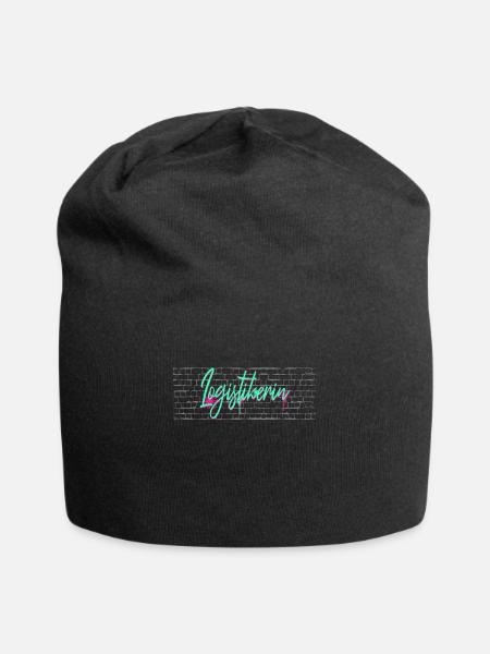 Logistik Abschluss-Geschenk Logistikerin - Jersey-Beanie - Schwarz