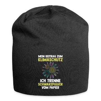 Neujahr Feuerwerk Silvester - Jersey-Beanie - Schwarz - Vorne