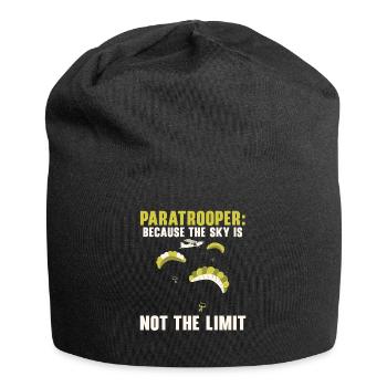 Fallschirmjäger Fallschirmspringen Fallschirmsprin - Jersey-Beanie - Schwarz - Vorne