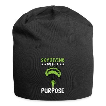 Fallschirmjäger Fallschirmspringen Fallschirmsprin - Jersey-Beanie - Schwarz - Vorne