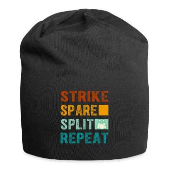 Bowling Oberteil - Strike Spare Split Repeat - Jersey-Beanie - Schwarz - Vorne