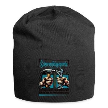 Schornsteinfegerin Beruf mit lustigen Spruch - Jersey-Beanie - Schwarz - Vorne