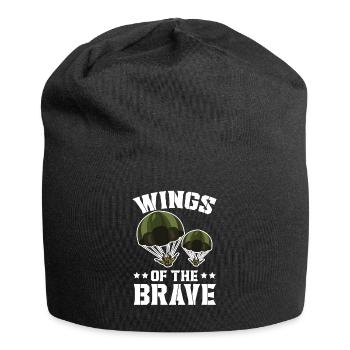 Fallschirmjäger Fallschirmspringen Fallschirmsprin - Jersey-Beanie - Schwarz - Vorne