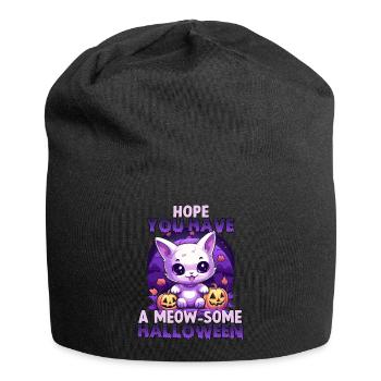 Kawaii Stuff Costume chat d'Halloween cadeau - Bonnet en jersey - noir - Devant