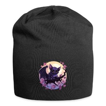 Halloween Chibi Gargoyle Kostüm Fledermaus - Jersey-Beanie - Schwarz - Vorne