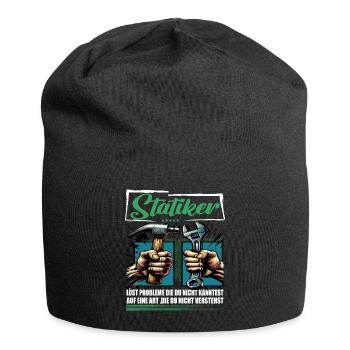Statiker Beruf mit lustigen Spruch - Jersey-Beanie - Schwarz - Vorne