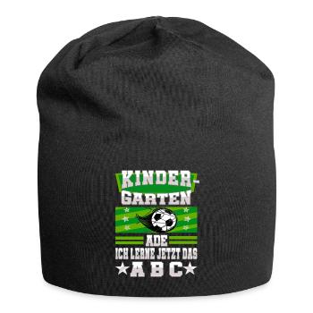 Bye Kindergarten Fußball Kita Abgänger Junge - Jersey-Beanie - Schwarz - Vorne