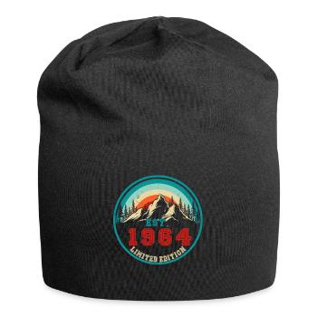1964 Vintage Retro Jahrgang Geburtstag Geschenk - Jersey-Beanie - Schwarz - Vorne
