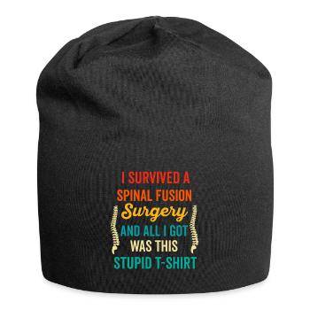 Retour Récupération post-opératoire Hommes Femmes Discectomie - Bonnet en jersey - noir - Devant