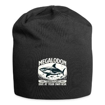 Megalodon Territory Alert | Ocean Shark Diving - Jersey Beanie - black - Front