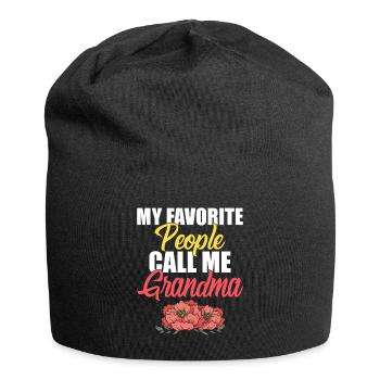 Grandma Gifts - Jersey-Beanie - Schwarz - Vorne