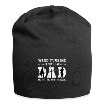 Wind Turbine Technician Dad The Idol The Windmill - Jersey-Beanie - Schwarz - Vorne