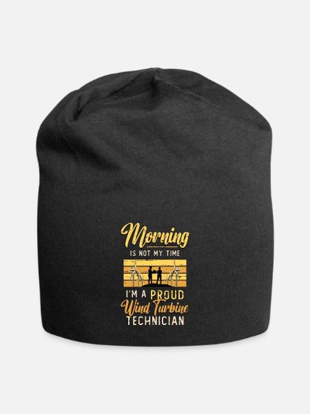 Wind Turbine Tech Morning Is Not My Time Windmill - Jersey-Beanie - Schwarz