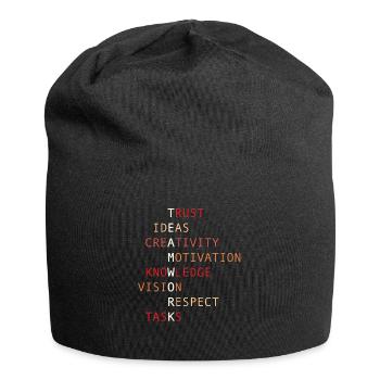Teamwork - Jersey-Beanie - Schwarz - Vorne