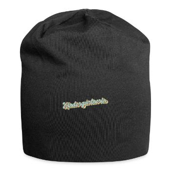 Kita-Erzieher Abschluss-Geschenk Kindergärtnerin - Jersey-Beanie - Schwarz - Vorne