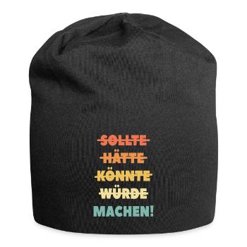 Sonniger Tag am Strand - Jersey-Beanie - Schwarz - Vorne