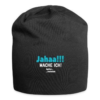 Verspäteter Ehrgeiz - Jersey-Beanie - Schwarz - Vorne