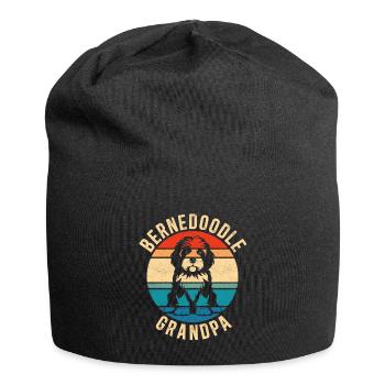 Bernedoodle Grandpa Dog Owner Gift - Jersey Beanie - black - Front