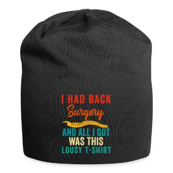 Retour Récupération post-opératoire Hommes Femmes Discectomie - Bonnet en jersey - noir - Devant