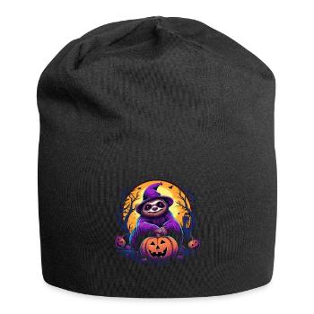 Halloween sloth costume cute halloween party - Jersey Beanie - black - Front