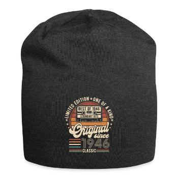 Vintage Geburtstag 1946 - Jersey-Beanie - Anthrazit - Vorne