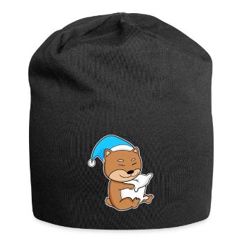 Shiba Inu Sleeping Fatigue Dog - Jersey Beanie - black - Front