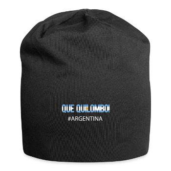 Argentine Drapeau Argentin Hommes Femmes Camisa - Bonnet en jersey - noir - Devant