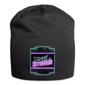 Father Geek PC Jokes Computer Humour Funny - Jersey Beanie - black - Front
