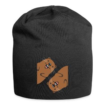 Kleiner Biber-Humor - Jersey-Beanie - Schwarz - Vorne