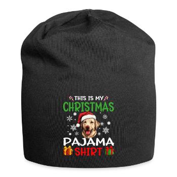 Labrador Retriever Dog Christmas Pajama - Jersey-Beanie - Schwarz - Vorne