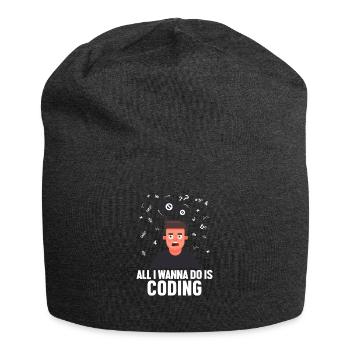 All I Wanna Do is Coding Developer Coder - Jersey-Beanie - Anthrazit - Vorne