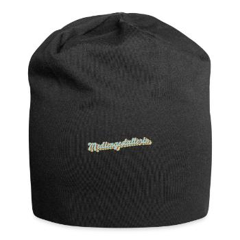Designer Abschluss-Geschenk Mediengestalterin - Jersey-Beanie - Schwarz - Vorne