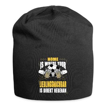 Home Is Where Your Lieblingsnachbar Is Nebenan - Jersey-Beanie - Schwarz - Vorne