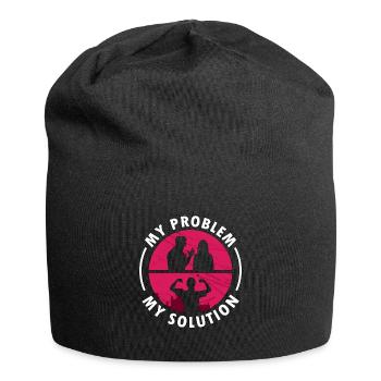 Ferronnier d’acier Mon problème Mon pictogramme Maman métallurgiste - Bonnet en jersey - noir - Devant