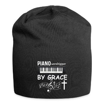 Pianiste chrétien Jésus Pianiste Musicien - Bonnet en jersey - noir - Devant