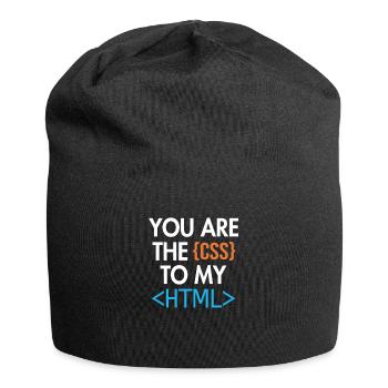 You are the CSS to my HTML Developer Coder - Jersey Beanie - black - Front