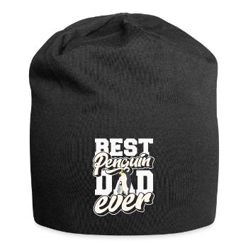 Meilleur papa pingouin de tous les temps Königspinguin Kaiserpinguin - Bonnet en jersey - noir - Devant