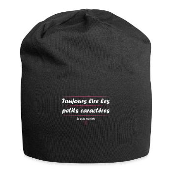 Annonce grossesse humoristique femme enceinte mère - Bonnet en jersey - noir - Devant