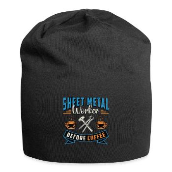 Sheet Metal Worker Before Metal Work Coffee Lover - Jersey Beanie - black - Front