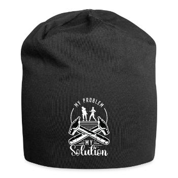 Tôlier Mon problème Mon pictogramme Maman Papa - Bonnet en jersey - noir - Devant