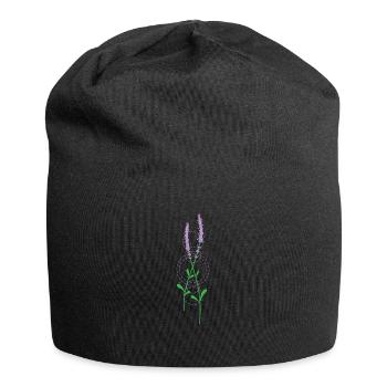 Lavendel Pflanze Garten Duft Aroma - Jersey-Beanie - Schwarz - Vorne