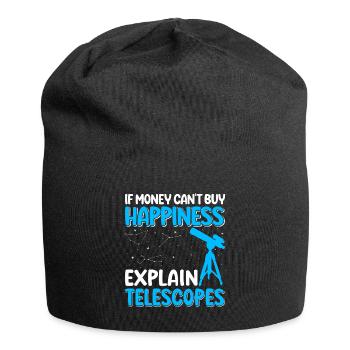 Sternenbeobachtung Sterne Teleskop - Jersey-Beanie - Schwarz - Vorne